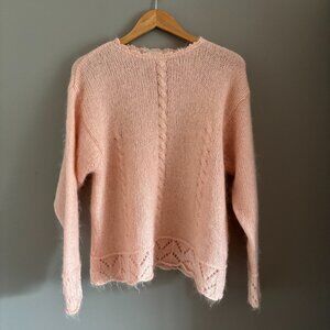 Vintage Fuzzy Pink Sweater